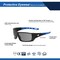 Ge Safety Glasses, Anti-Fog & Anti-Scratch, Smoke Lens, Black/Blue Frame GE104SAF - alternate 2